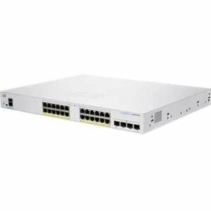 CISCO CBS350-24P-4X Switch - L3 - Managed - 24 X 10/100/1000 (poe+) + 4 X 10 Gigabit Sfp+ - Rack-mountable - Poe+ (195 W).  .