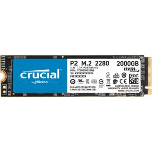 CRUCIAL CT2000P2SSD8 P2 2tb Pcie G3 1x4 / Nvme M.2 2280 Internal Solid State Drive.