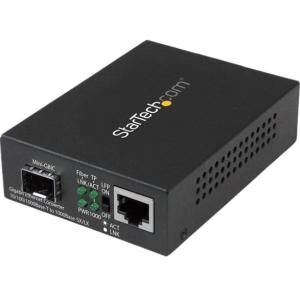 STARTECH MCM1110SFP Gigabit Ethernet Fiber Media Converter With Open Sfp Slot Fiber Media Converter 1 Gbps.