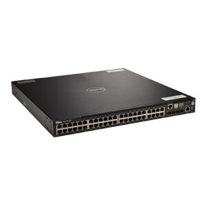 DELL S55T-AC Force10 Networks 44 Port 10/100/1000 Base-t With 4 Sfp Ports And 2 Expansion Module Slots, 1 Ac Power Supply And 2 Fan Units With Airflow From I/o Panel To Utility Panel.
