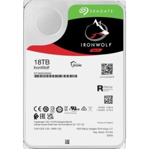 SEAGATE ST18000VN000 Ironwolf Nas 18tb 7200rpm Sata-6gbps 256mb Buffer 3.5inch Hard Disk Drive.