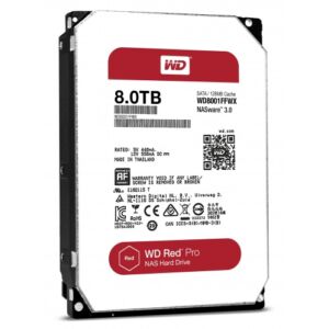 Western Digital WD8001FFWX Wd Red Pro 8tb 7200rpm Sata-6gbps 128mb Buffer 3.5inch Internal Hard Disk Drive.