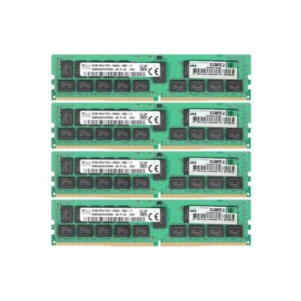 HPE 128GB (4X32GB) 2RX4 PC4-21300V-R DDR4-2666MHZ  MEM KIT
