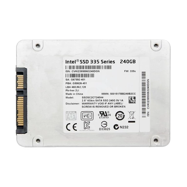 Intel 335 Series 240GB 6G 2.5" SATA SSD Hard Drive